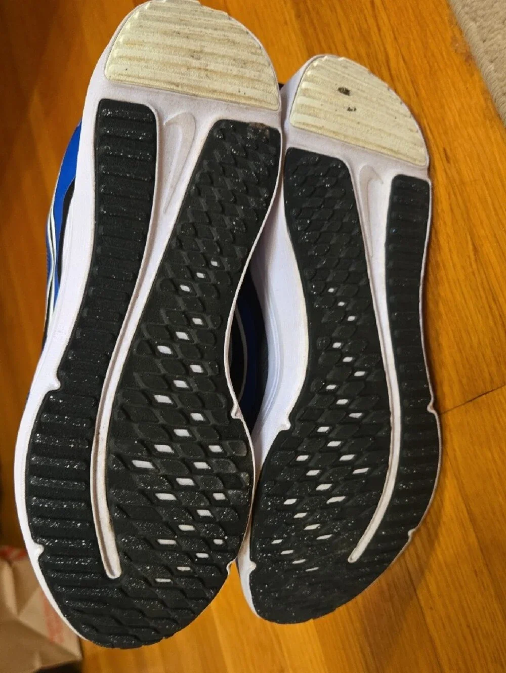 Boys Youth Nike Blue and White Running Sneakers with Black Accents
